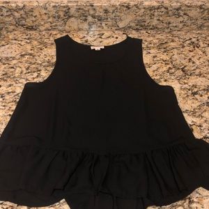 Pacsun (LA Hearts) black ruffle top